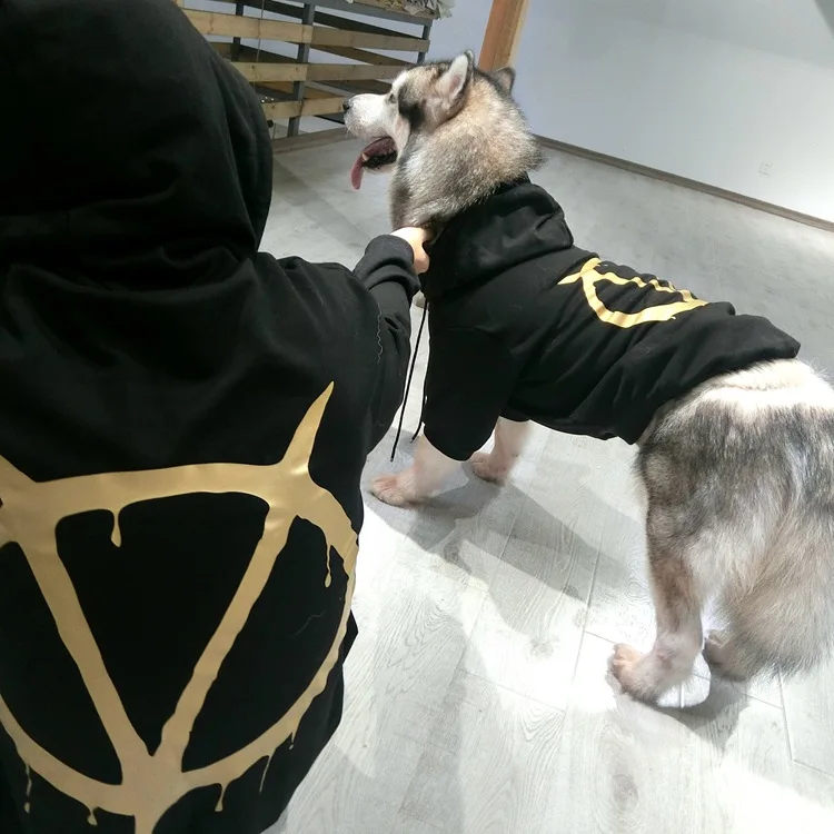 

Fashion Winter Warm Dog Hoodie Match With Owner Puppy For Small Medium Large Dogs Parent-Child Outfit Pug Teddy Jacket Coat