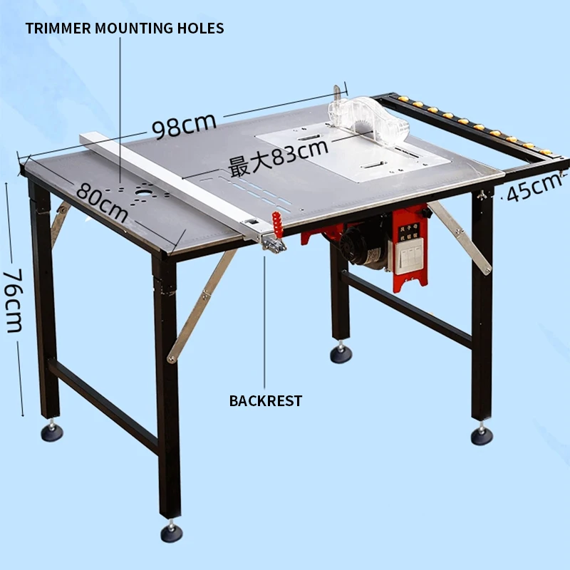منشار طاولة النجارة الخالي من الغبار، منضدة عمل متعددة الوظائف، رف قابل للطي، منشار منزلي صغير بسيط #1