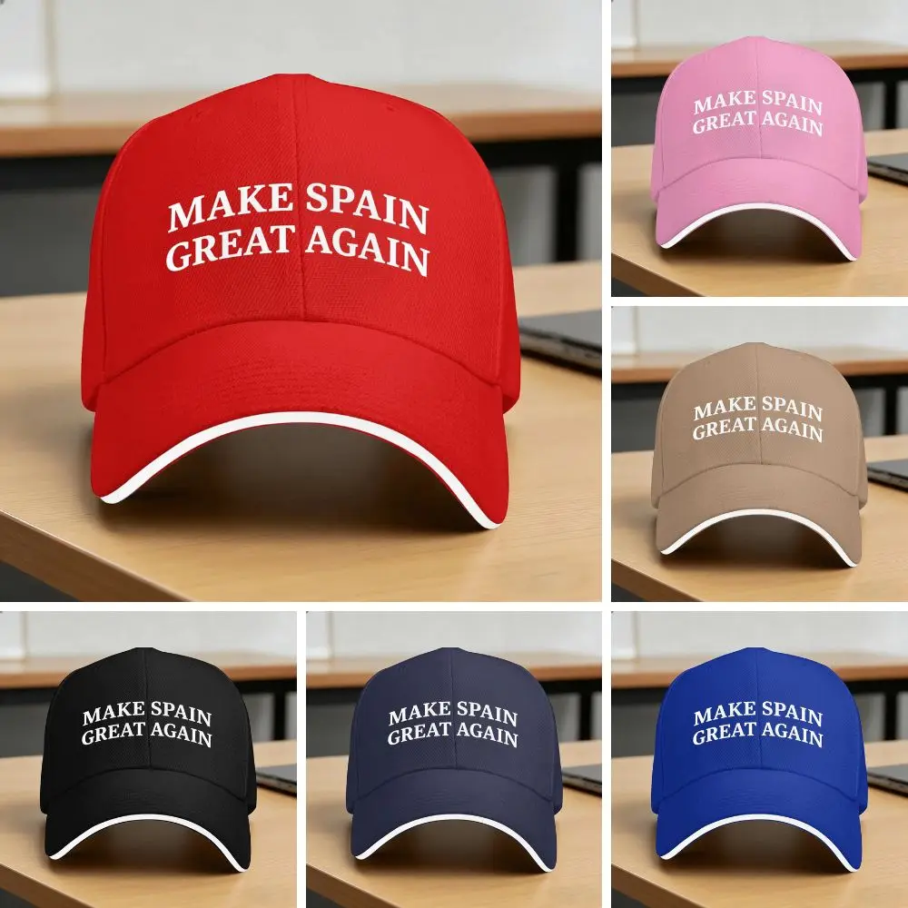 Espana Make Spain Great Again Casual Baseball Cap Summer  Trucker Hat Sun Visor Outdoor Sports Men Women Stylish Baseball Caps