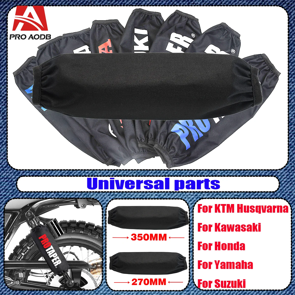 Nouveau PRO TAPER amortisseur avant arrière Suspension protecteur couvercle de Protection 27 cm 35