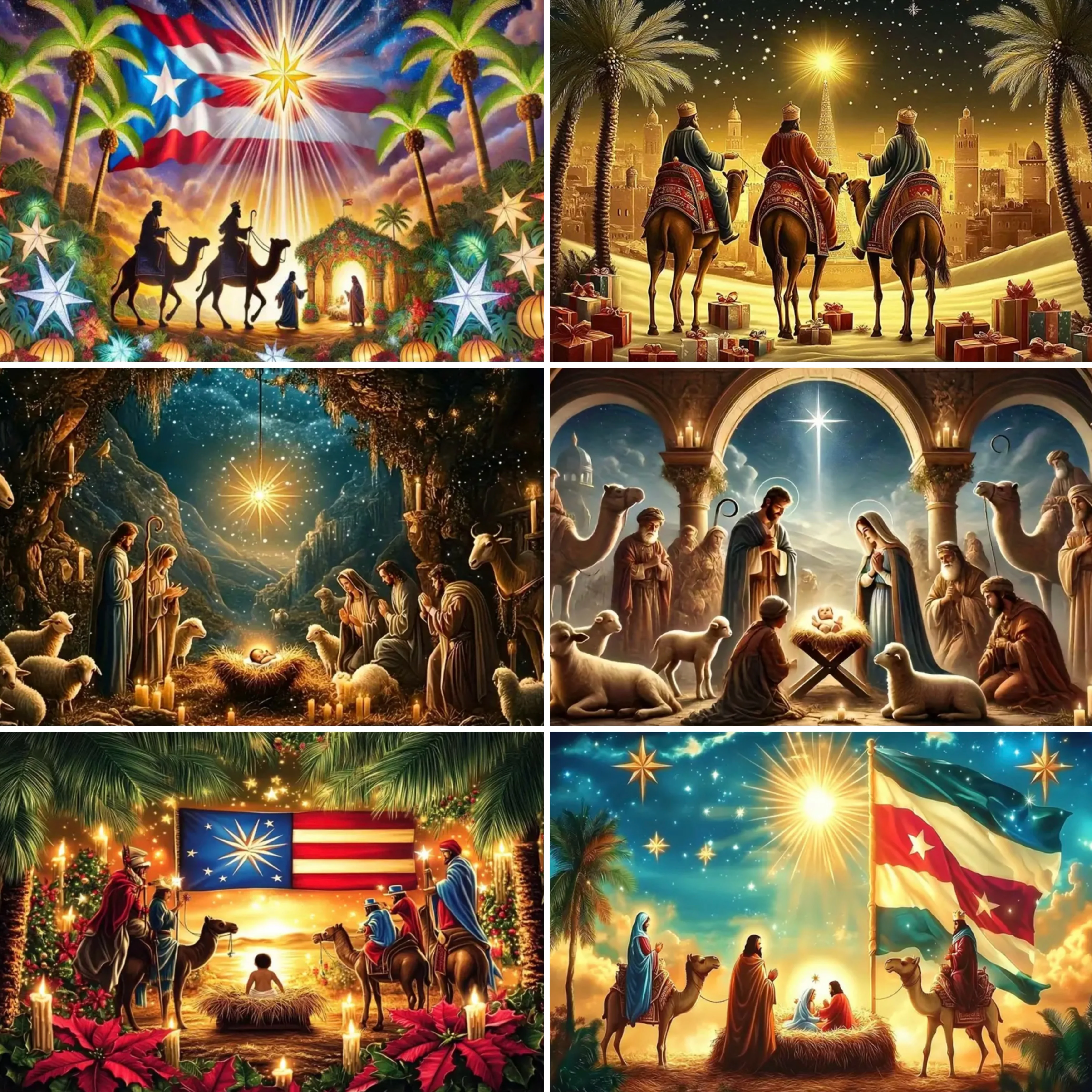 

Christmas Nativity Theme Party Decoration Backdrop Stars Puerto Rico Three Kings Arrival Party Decor Banner Party Supplies