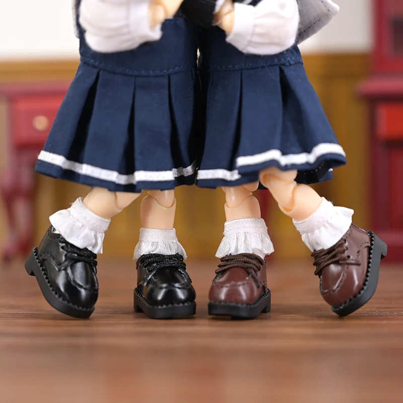 Ob11 人形の靴ファッションカジュアルクールレザーローファー靴 1/12 Bjd 靴アクセサリーオビツ 11、Gsc、Ymy、Body9、Ob11 人形用