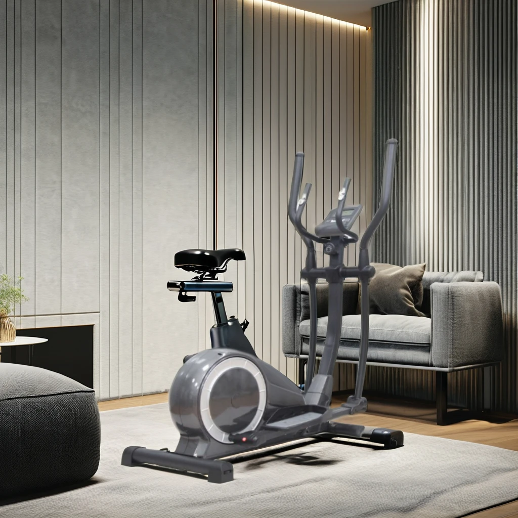 เครื่องออกกำลังกายแบบอีลิปติคอลไฟฟ้า วัสดุเหล็กคุณภาพสูง ระบบเบรกแม่เหล็ก สำหรับใช้ในบ้าน