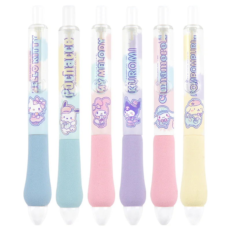 36 Stks/partij Sanrio Kuromi Melodie Kitty Press Gel Pen Schattige 0.5Mm Zwarte Inkt Handtekening Pennen Relatiegeschenk Kantoor Schoolbenodigdheden