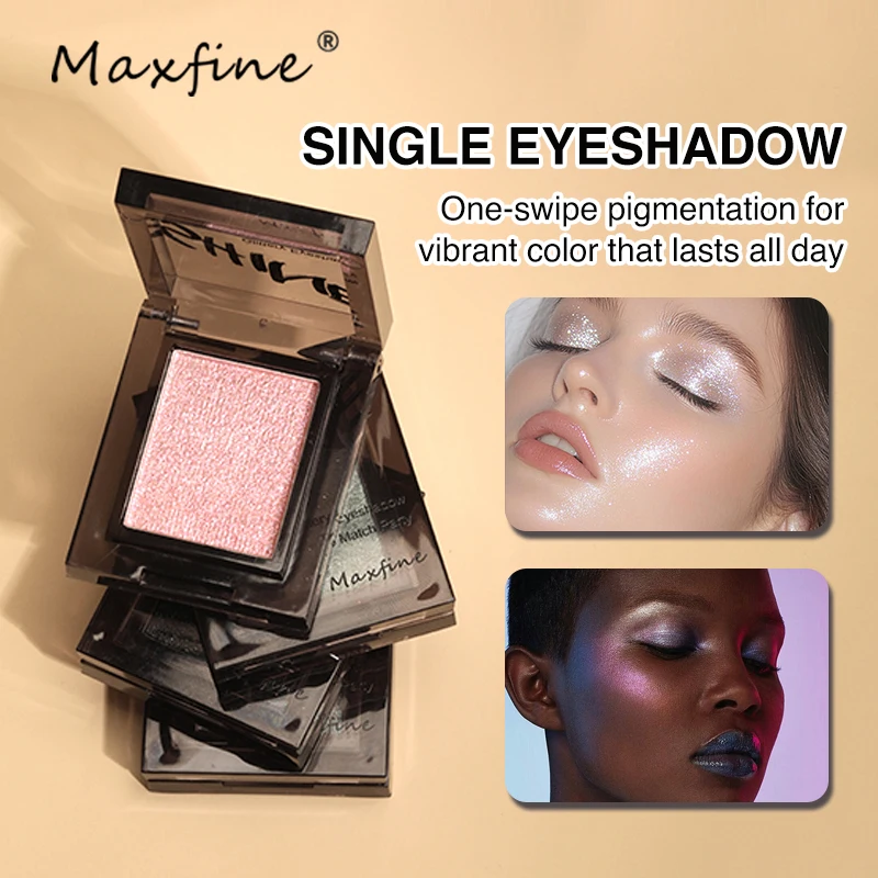 Shine Shimmer Eyeshadow Portable Single Pan Sparkling Glitter Makeup Multi-use For Eyes Face Highlight Festival Party Cosmetic