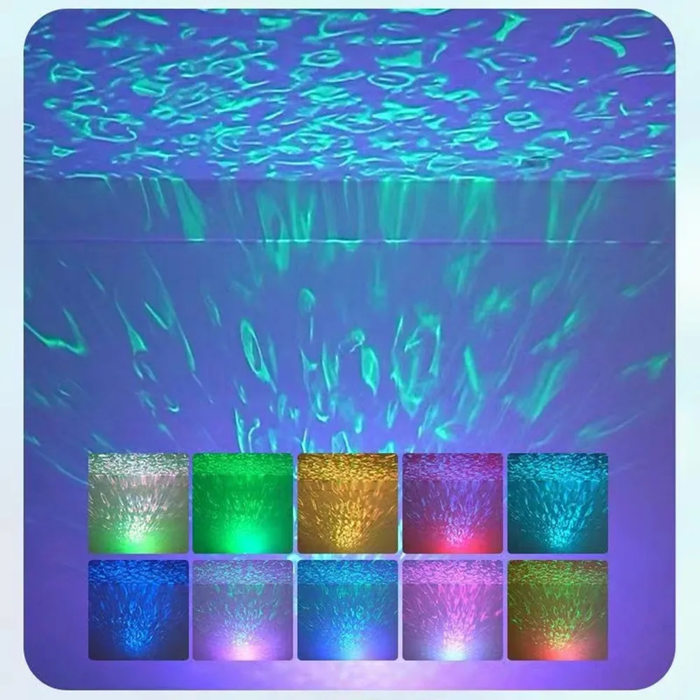 Starry Projector Light 7 Colors Remote Control Polar Projection Night Light For Bedroom Home Decor Room Christmas Party Disco