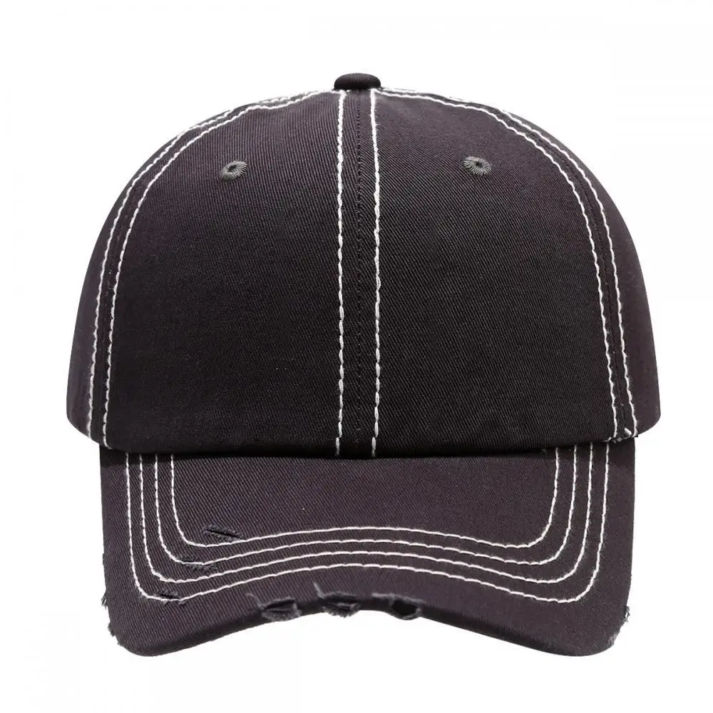 Customized Printed Logo Break Hole Washed Baseball Cap Retro Men And Women Outdoor Sun Shading And Sun Protection Duckbill Hat