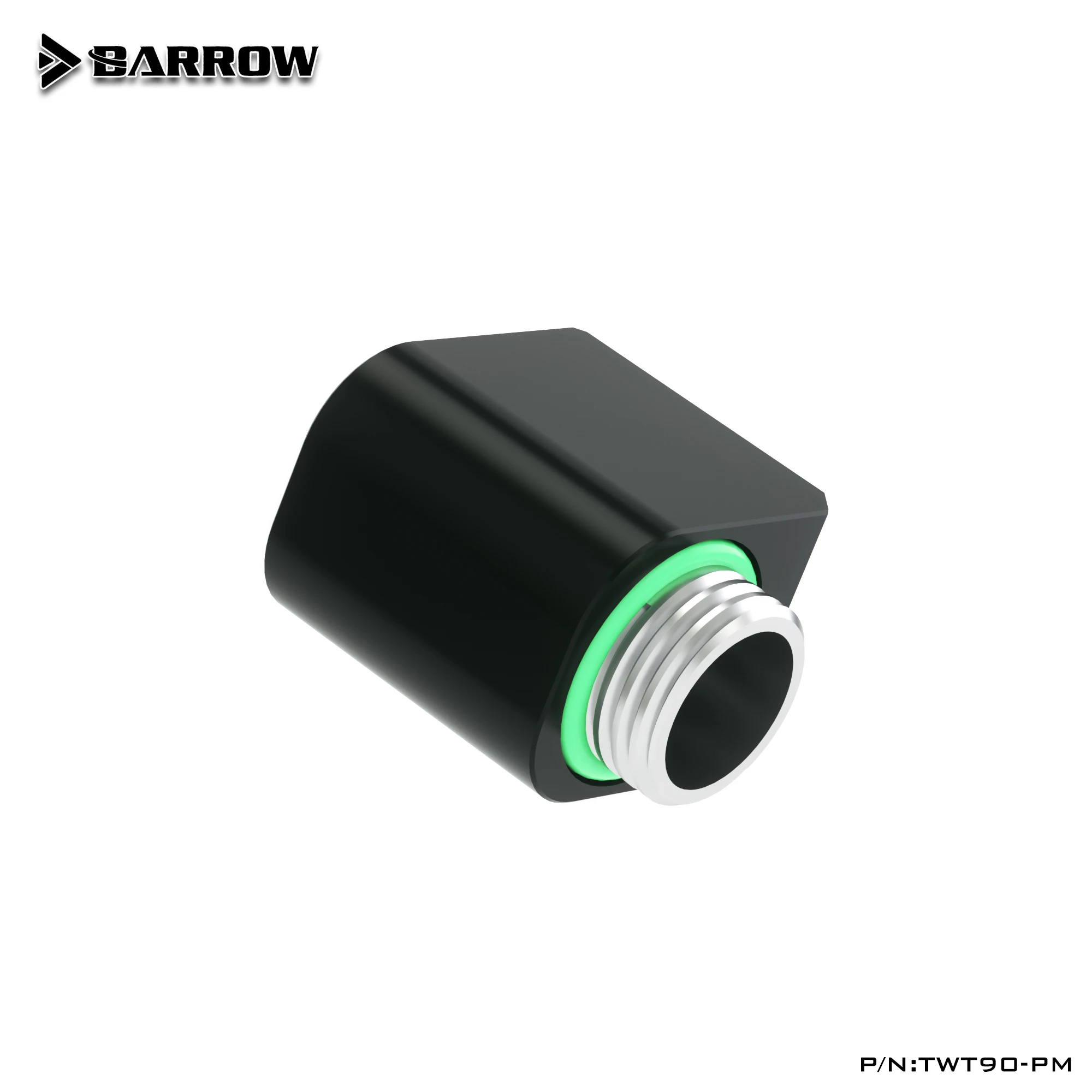 Mini 90 encaixes deslocados giratórios do grau 360 do carrinho de mão, g1/4 "conector curto do cotovelo de 21mm para a construção líquida do laço do pc TWT90-M