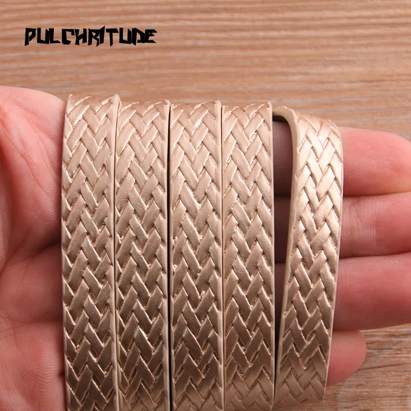 1Pcs 120 x 1cm 7 Color Weave PU Leather Cord & Rope Diy Jewelry Findings Accessories Jewelry Making Material For Bracelet