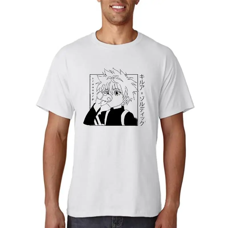 Japanese Anime T-shirt Kawaii Hunter X Hunter T Shirt Women Summer Tops Cartoon Killua Zoldyck T-shirt Crew Neck Tees Harajuku