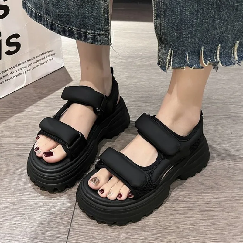 2023 New Shoes for Women Basic Women\'s Sandals Summer Sports Sandals Women Solid Platform Shoes Ladies Sandalias De Mujer