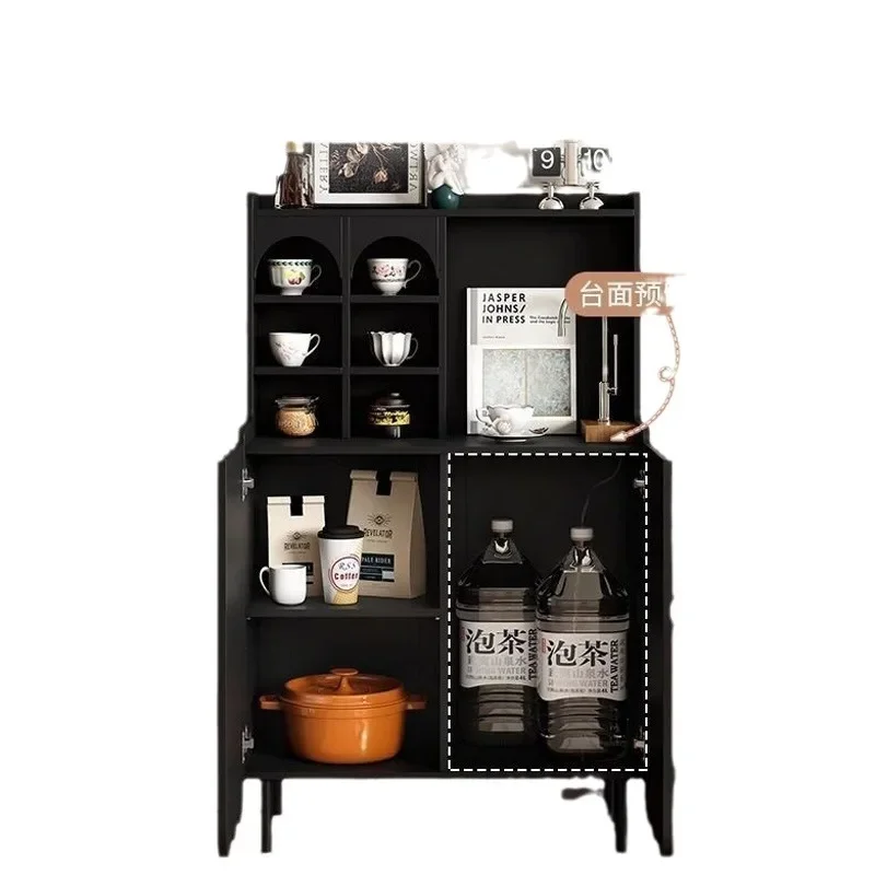 

Solid wood dining side cabinet integrated against the wall living room cup storage cabinet
