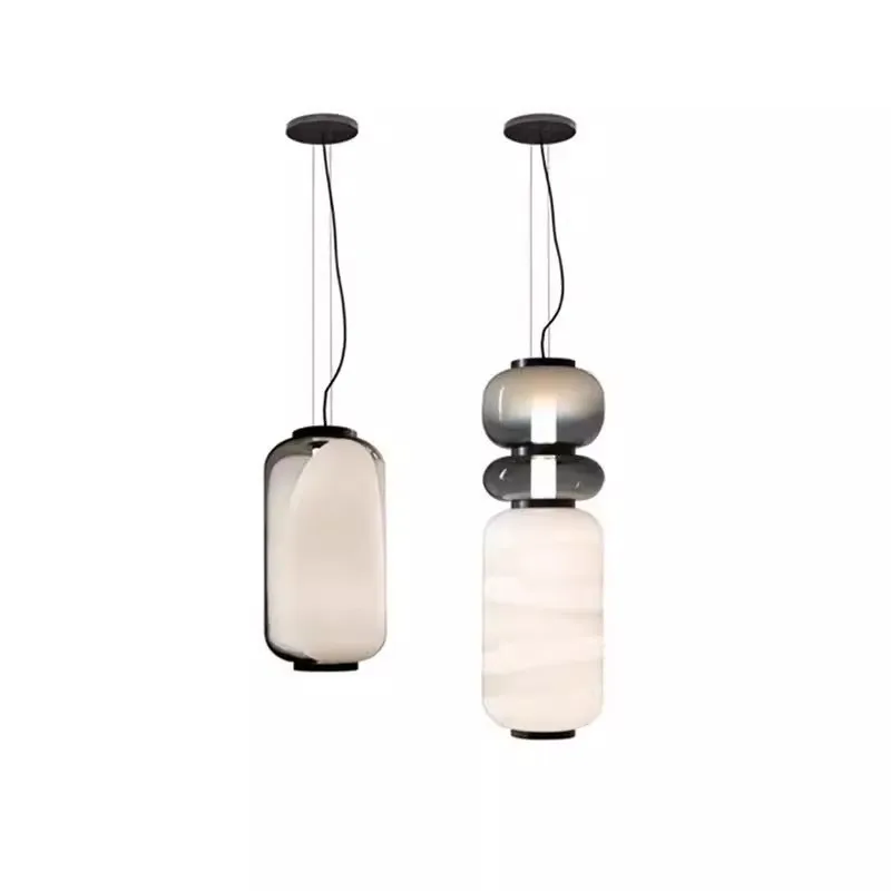 

New Italian White Jade Glass Floor Lamp - Designer Showroom, Bedside, Dining Room Decorative Pendant Light