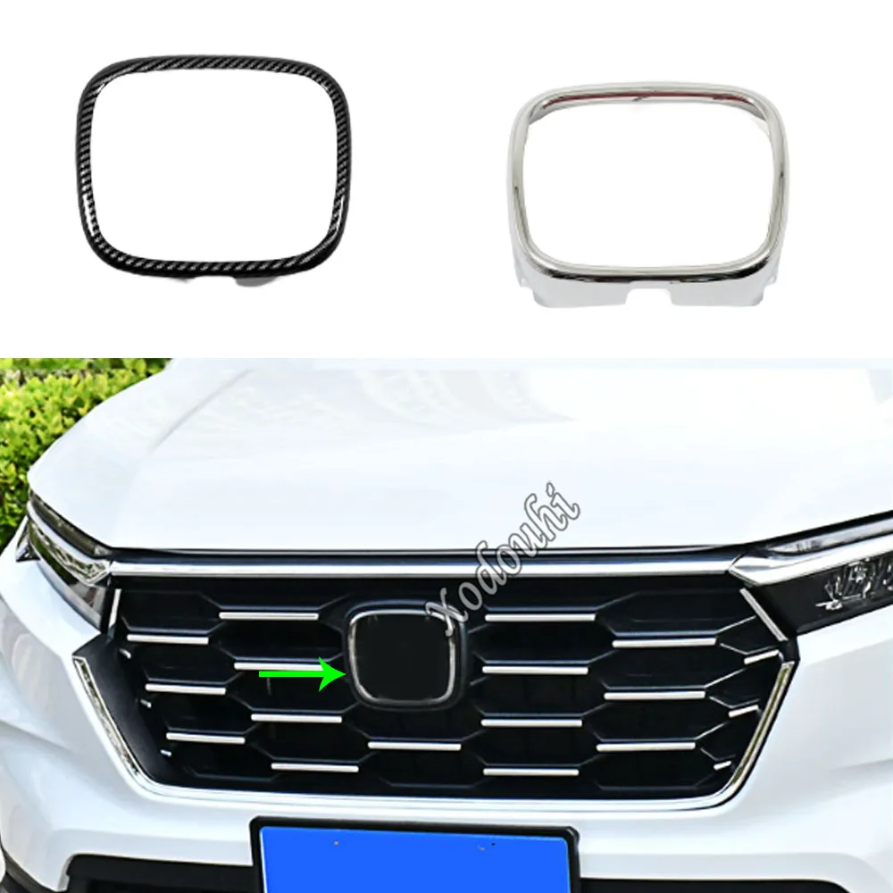 

ABS Plastic Car Front Grille Grill Logo Frame Cover Decoration Trim For Honda CRV CR-V 2023 2024 Auto Exterior Accessories