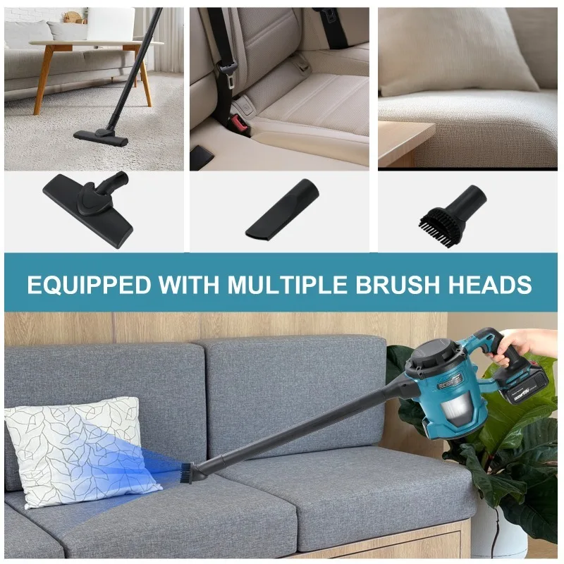 Aspirapolvere senza spazzole senza fili 85000Pa Aspirapolvere portatile con aspirazione potente per casa, auto, senza batteria