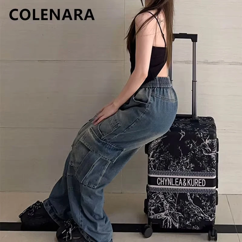 COLENARA High Quality Suitcase PVC Boarding Box Women's Trolley Case Men's Password Box 20