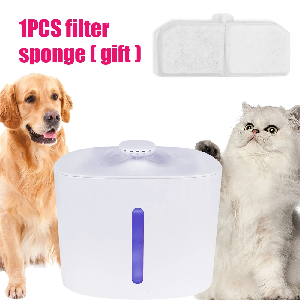 With LED Light 3L Cat Water Dispenser Cat Dog Drinking Bowl USB Pet Smart Drinking Feeder Automatic Water Fountain Pet Supplies