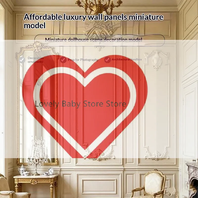 Dollhouse Mini Wall Background Board Simulated Gypsum Line Panel Model Ornament For Micro Scene Diorama Building Sandbox Decor