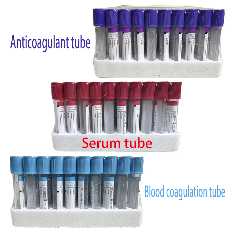 2.7ml/4ml Sterile Buffered Sodium Citrate 1：9 Blood Collection Coagulation Tubes 100pcs Plastic Tube Pet Animals Lab Supplies