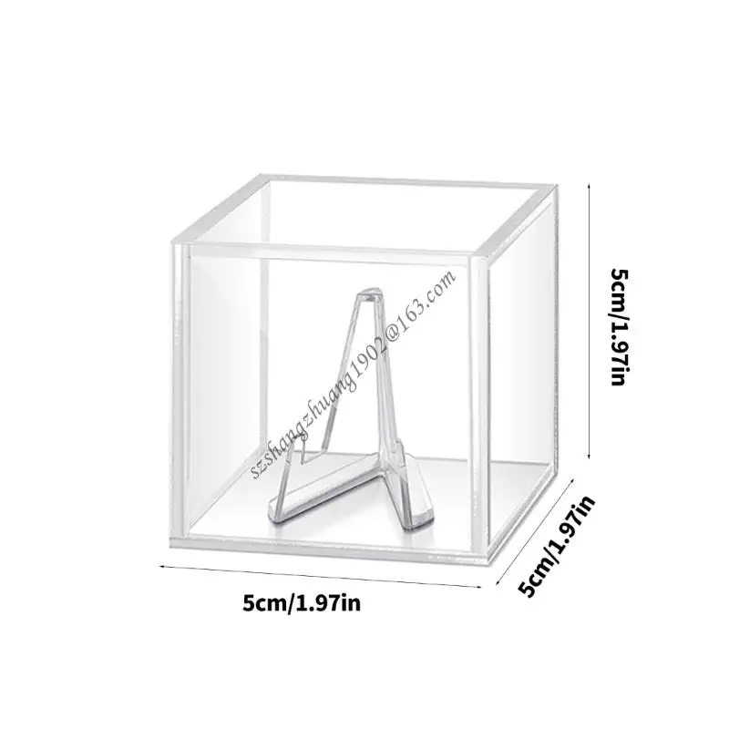 Q6RB Clear Acryl Display Case Organizatorzy biżuterii do pierścieni i typów oferujących doskonałą widoczność i ochronę pyłu