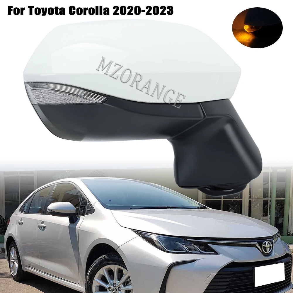 6PINS Side Door Rear View Mirror For Toyota Corolla 2020 2021 2022 2023 US Version Heated Turn Signal Power Fold Accessories