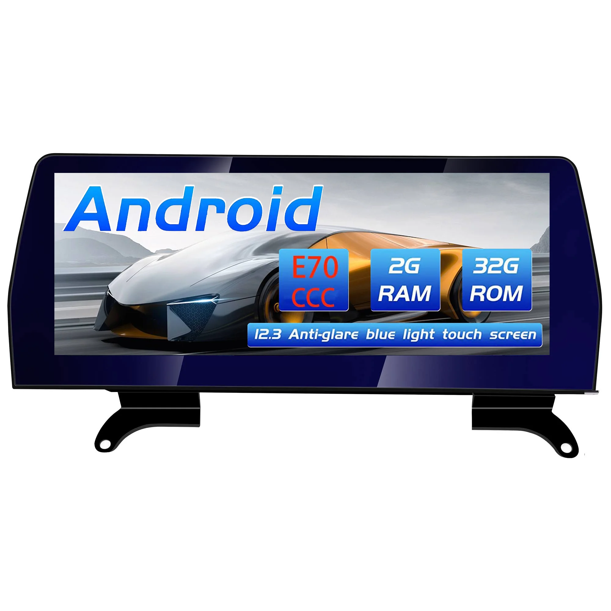 

12.3’’ Android car radio for BMW X5 X6 E70 E71 2007-2010 screen stereo Wireless Carplay Android Auto, idrive,original system,32G