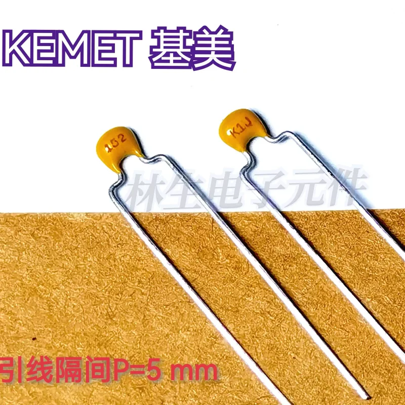 10-100pcs KEMET NPO COG 3300pF 3.3nf 332J 100V 50V Ceramic Disc Capacitor (Imported from the USA)