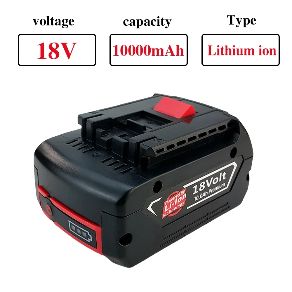 

Rechargeable power tool battery 18V 10.0Ah lithium battery suitable for Bosch BAT609 BAT609G BAT618 BAT618G