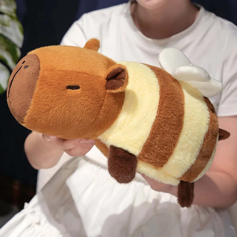 Double-Sided Flip Capybara Toy To Bee Transform Tortoise Plush Doll 2-in-1 Flip Change Transform Soft Pillow Children Gifts