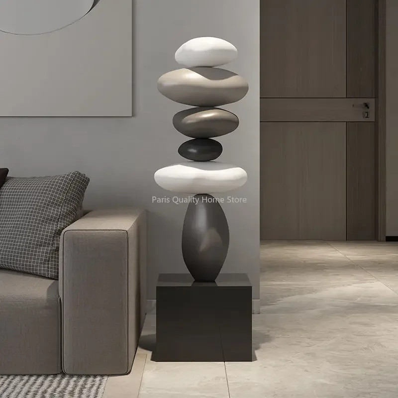 Feng Shui Stone Resin Sculpture, Modern Art Stone Carving Model, Living Room Decoration, Home Garden Decoration Crafts, Gifts - Detail 1