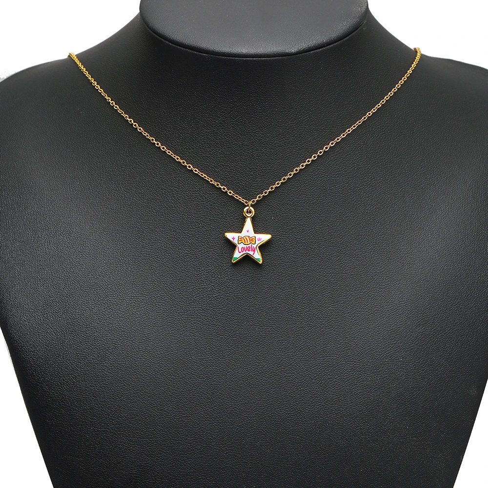 4 Stück Edelstahl Cartoon Emaille Stern Charms Ohrringe Anhänger für DIY Damen Schmuckherstellung Trendige Halsketten- und Armband-Accessoires – Detail 4