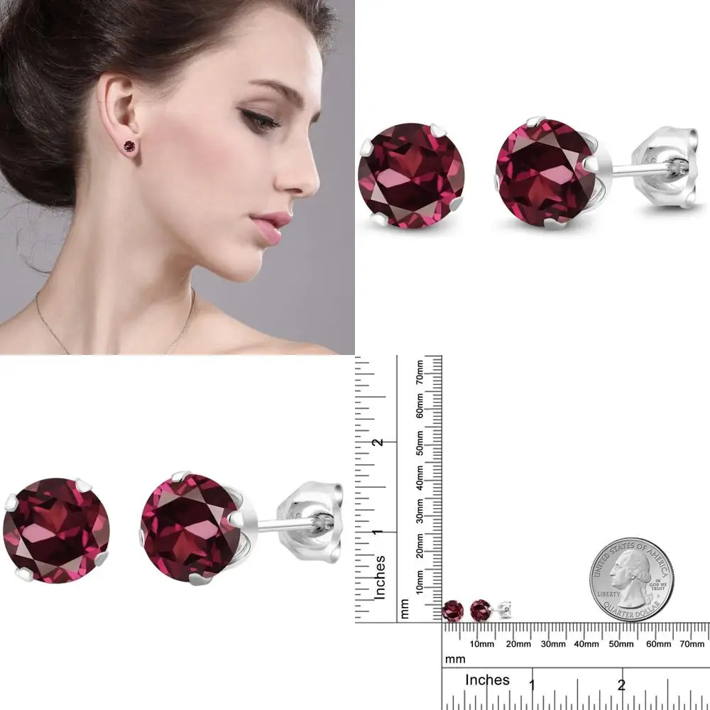 

Серьги-гвоздики из стерлингового серебра с натуральным камнем по месяцу рождения, круглые, 6 мм, для женщин и мужчин