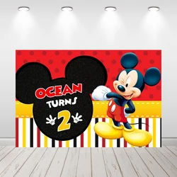 Mickey 2nd Birthday Photography Backdrop Mickey Inspired Oh Twodles Photo Background Mouse Boy's Second Birthday Party Supplies