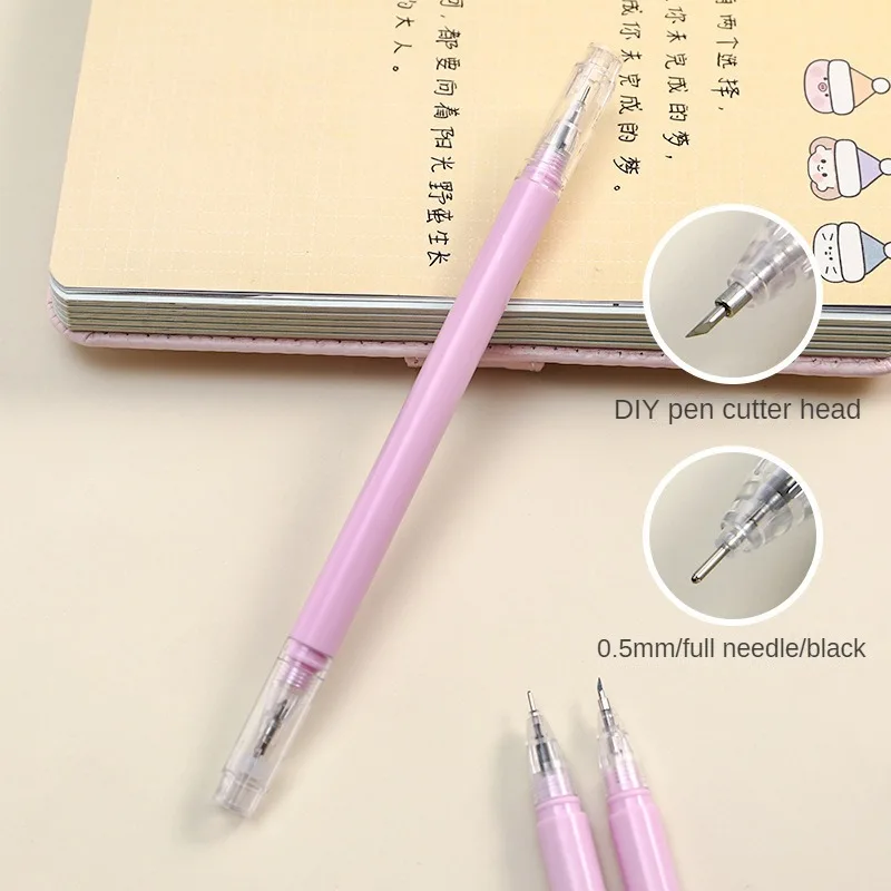 Double-Headed Tungsten Steel Pencil Knife Student DIY  Multi-Functional Writing Hand Account Dual-Purpose Pen-Shaped Art Knife