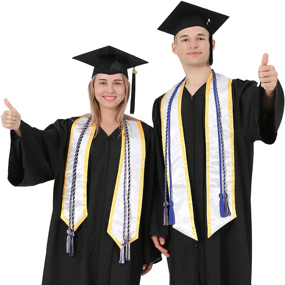 1 sztuk moda Graduation Honor sznury Tassel przędza poliestrowa Honor Cord dla studentów Graduation 170CM Graduation kapelusze Decor Cord