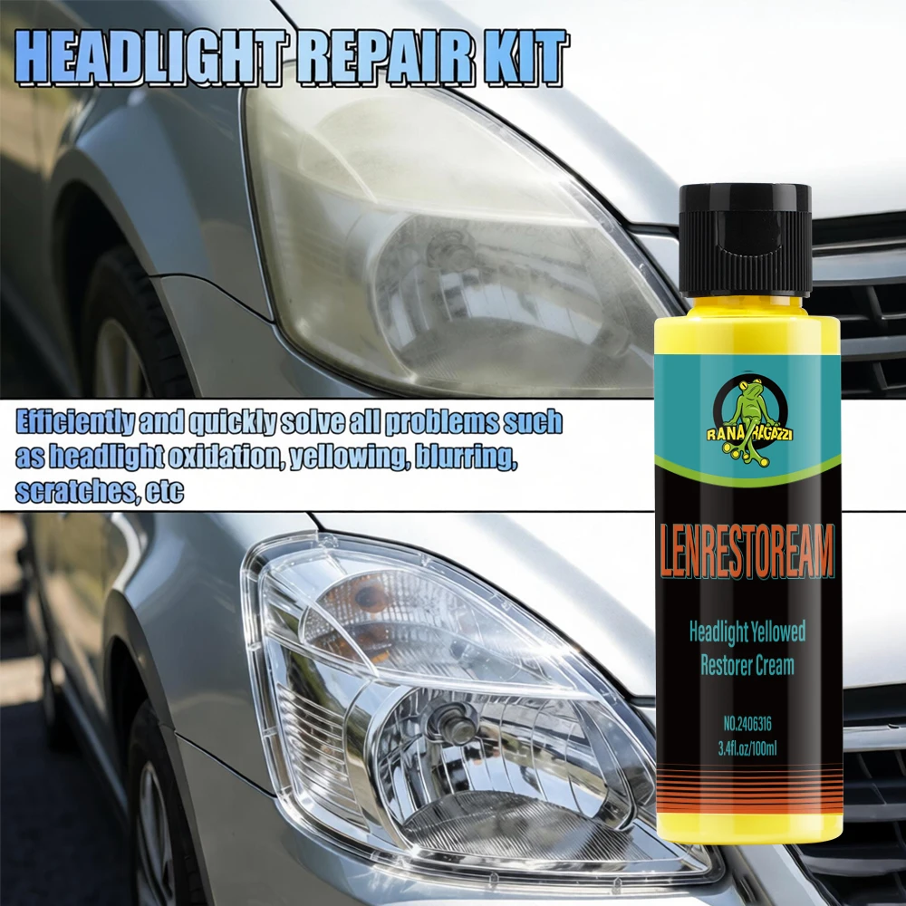 

Средство для восстановления желтизны фар автомобиля, ремонт, обновление, осветляющее покрытие, крем LENRESTOREAM RG316