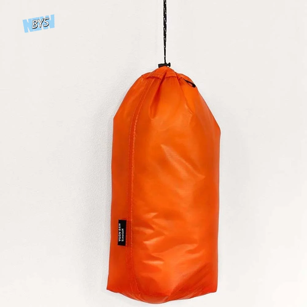 Silicon Coated Nylon Slippers Storage Bag Bundle Pocket Solid Color Drawstring Shoes Bag M/L Waterproof