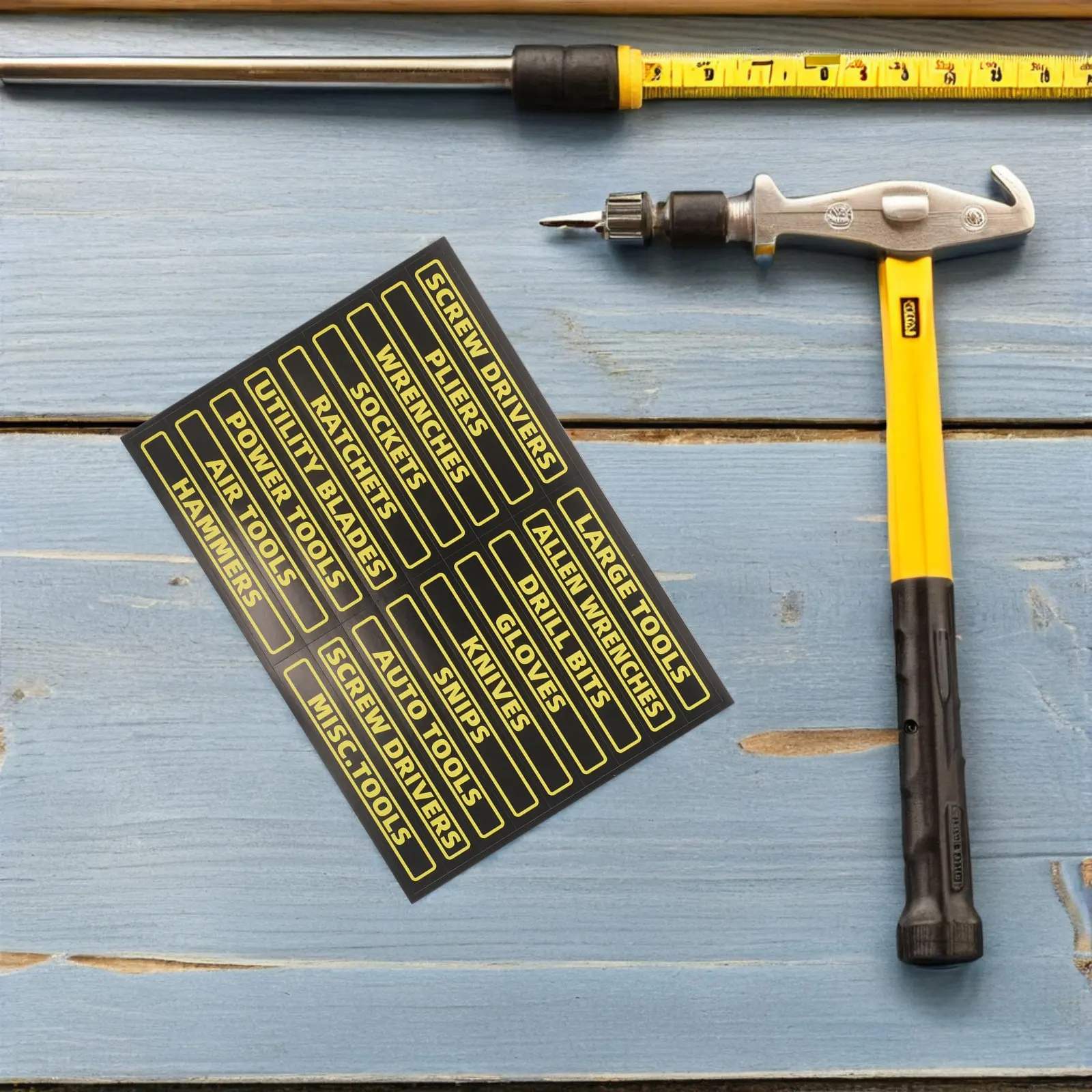 Marking Tools In Workshop - Industrietaugliche Werkzeugkennzeichnungsetiketten, wetterfeste Aufkleber zur Werkzeugmarkierung,
