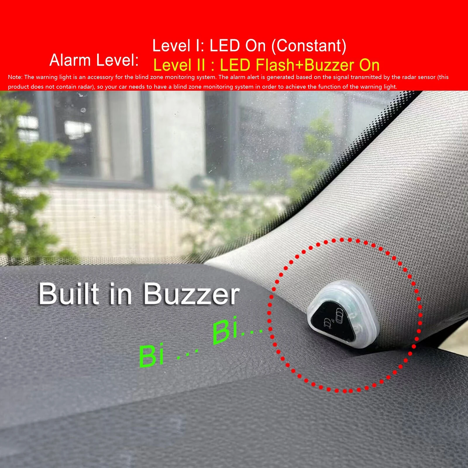 Car Blind Spot Monitoring System BSD Warning Light Accessories Alarm Radar Auto Safety Driving Ultrasonic Sensor Distance Assist