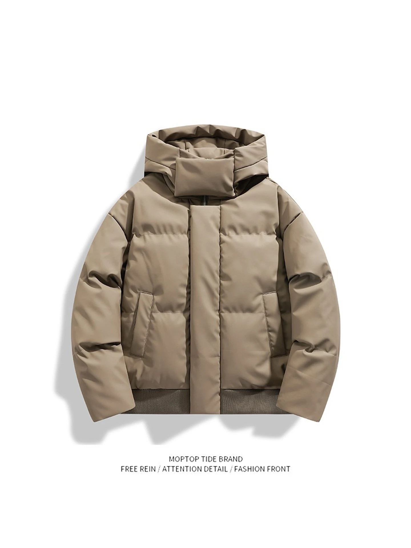 

Теплый хлопковый тет из искусственной кожи с капюшоном для пар, зимняя верхняя одежда, молодежная модная легкая вельветовая ткань, застежка-молния