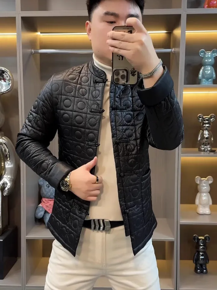 

Мужской повседневный комфортный костюм-танк из хлопкового твила, осенне-зимняя новинка, национальный тренд, тай-дай