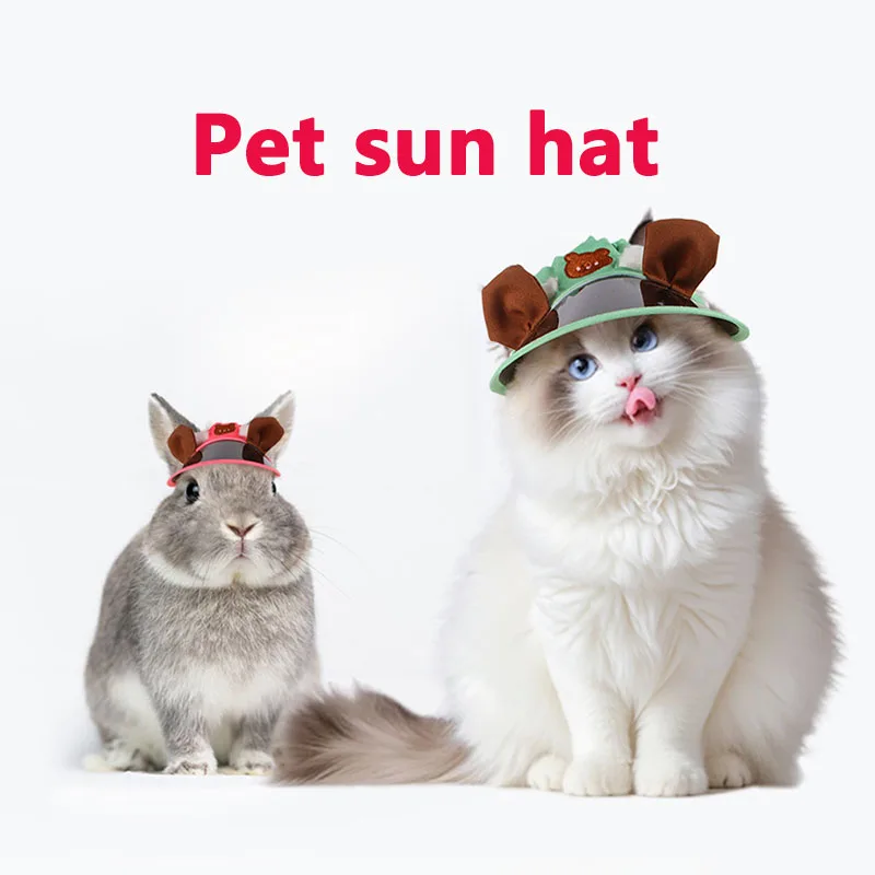 

Cat dog rabbit sun hat pet outdoor sun hat summer cool hat cute open ear not stuffy size color optional outdoor travel use