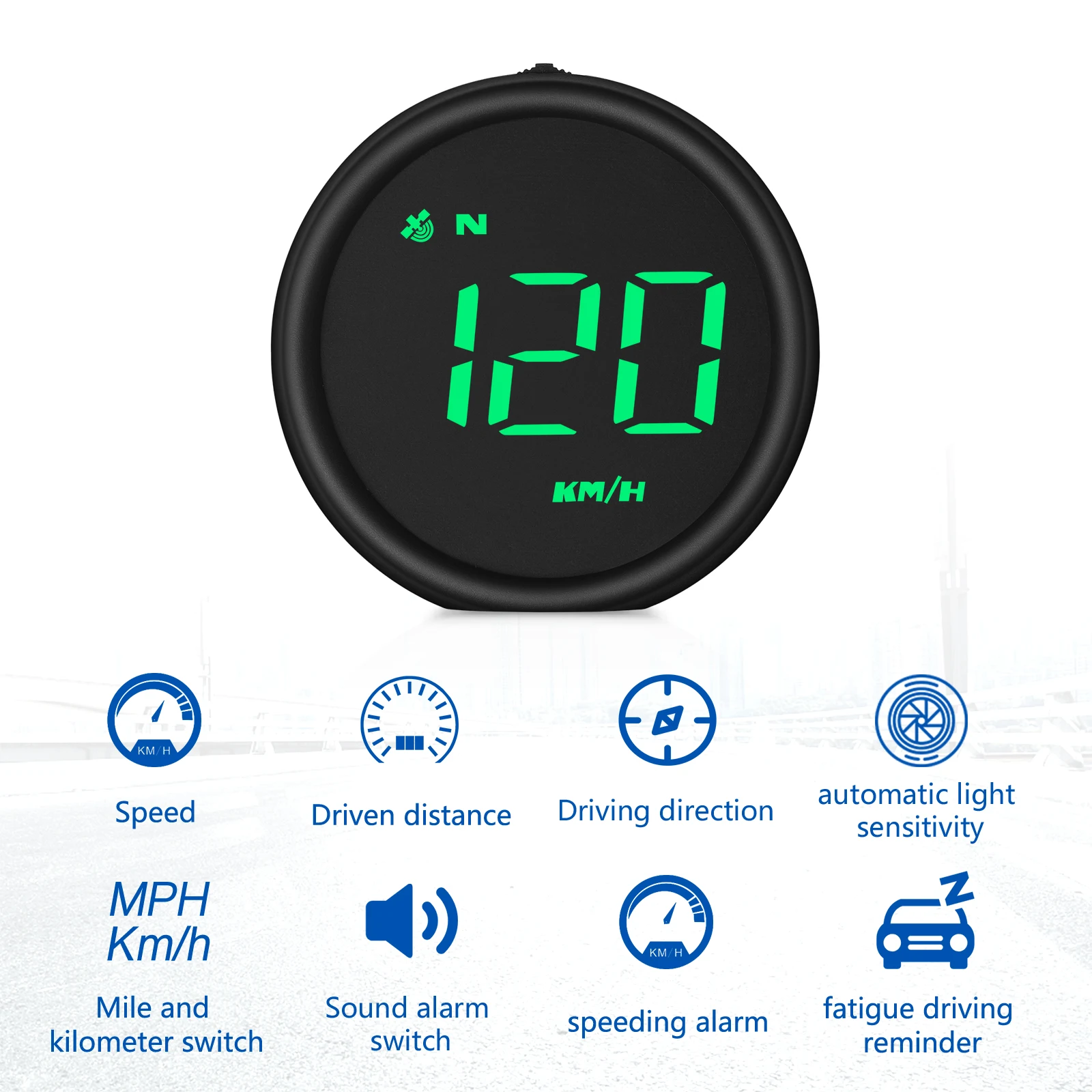 WiiYii G1 Combiner HUD OLED Head-Up Display with GPS Speed Display Fatigue Driving Alarm Cigarette Lighter Mount 1 Year Warranty
