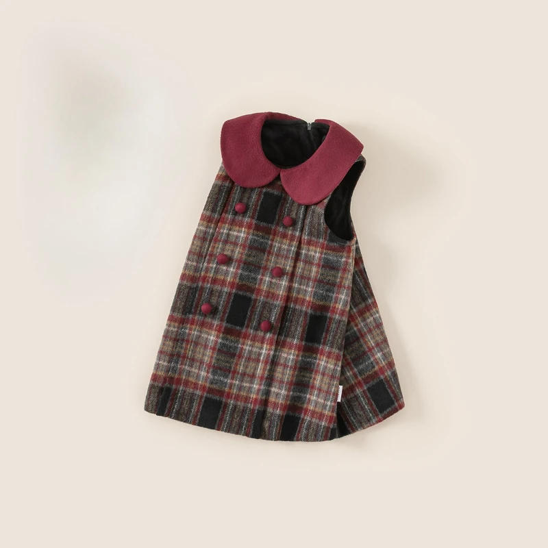 Christmas Vest Dress Winter Baby Girl Dress Kid Clothes for Girls Flower Girl Dresses Children Clothing Vestidos De Niñas Платье
