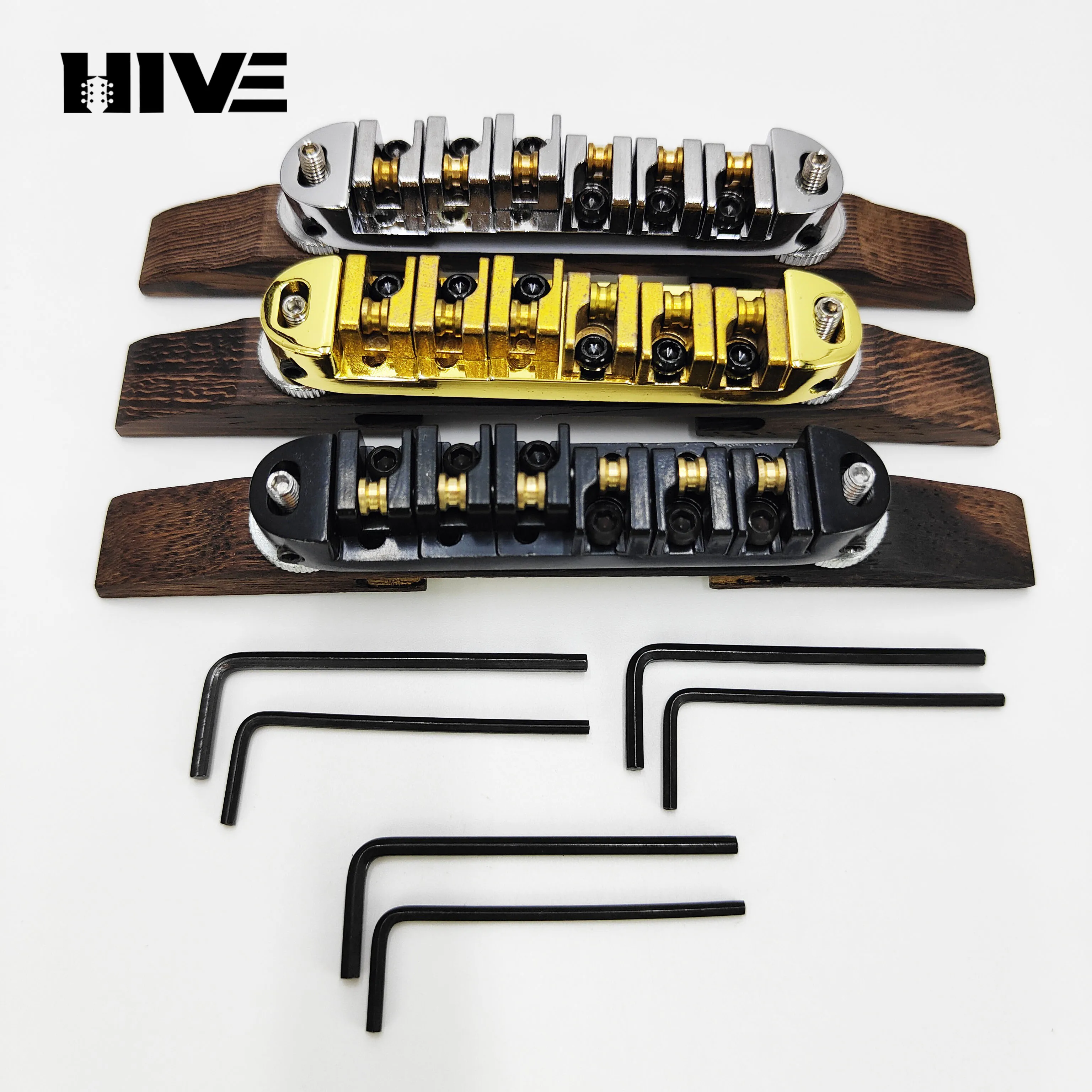 High end rosewood jazz bridge set jazz electric guitar bridge rosewood bottom code ball bridge Guitar accessories