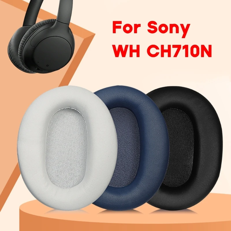 Soft Protein Ear Pads Earphone Earpads For Sony WH-CH710N Headphone Thick Cushions Earphone Earpads Sleeves Head Beam Headband