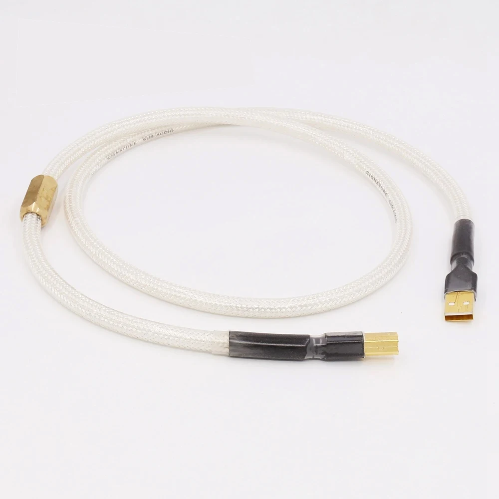 Cable Usb QED Hifi de alta calidad, Cable de datos DAC de alta calidad 6N OCC tipo A-B, chapado en plata