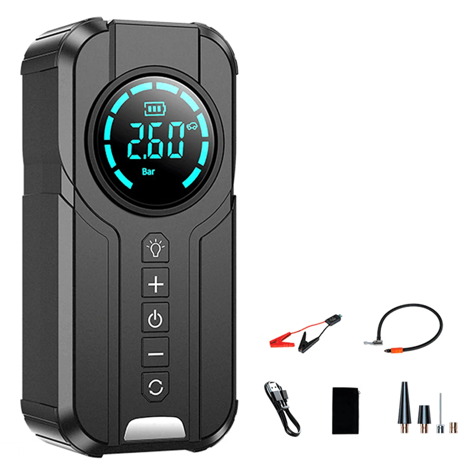 Jump Starter with Air Compressor 1000A Portable Battery Booster with 150 PSI Tire Inflation 6000mAh Jump Starter for Car Vehicle