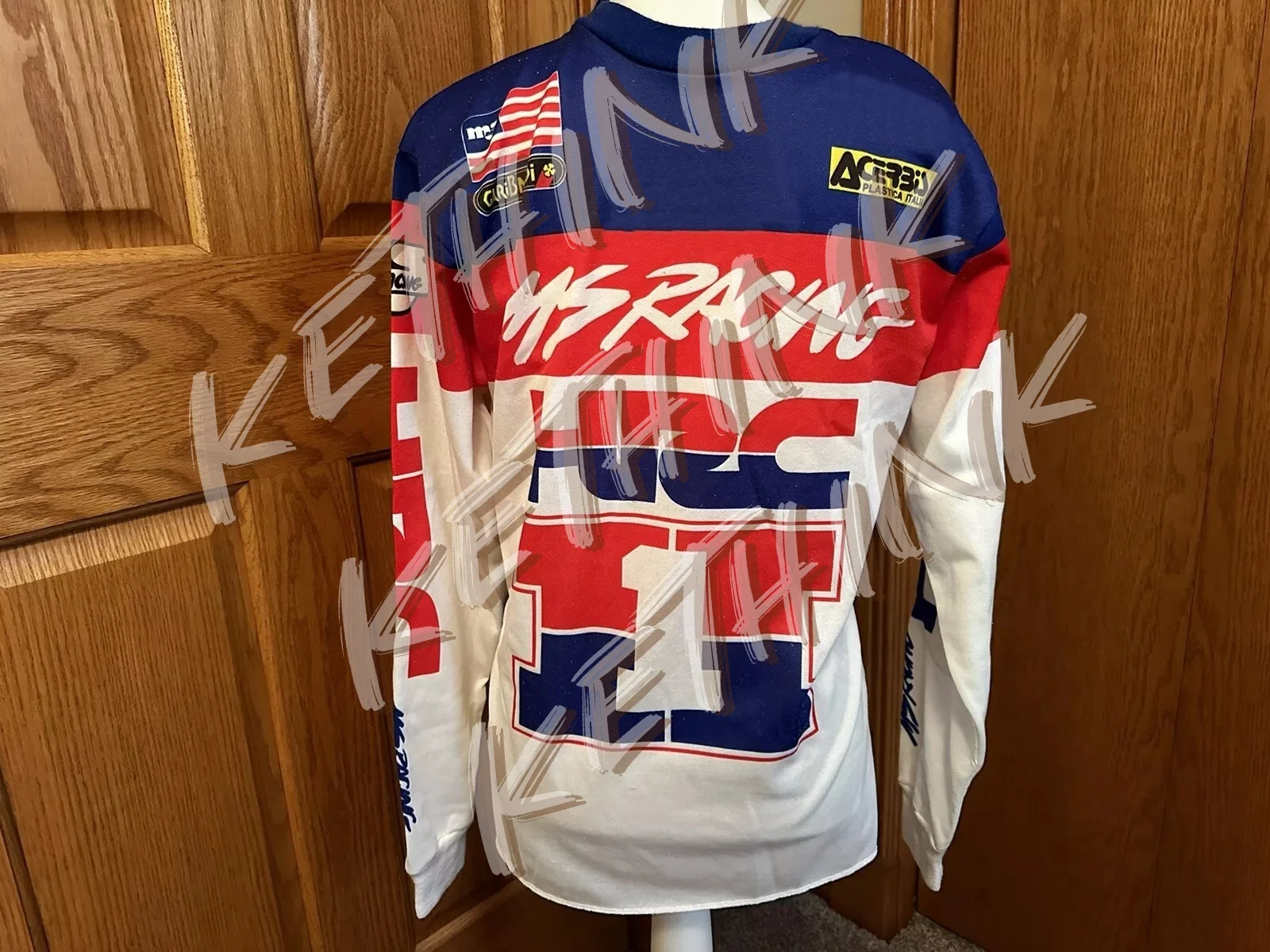 

Винтажная редкая гоночная майка Honda HRC Ms Racing PRO, красная, синяя, дышащая рубашка Y2K для езды на велосипеде по бездорожью и горах