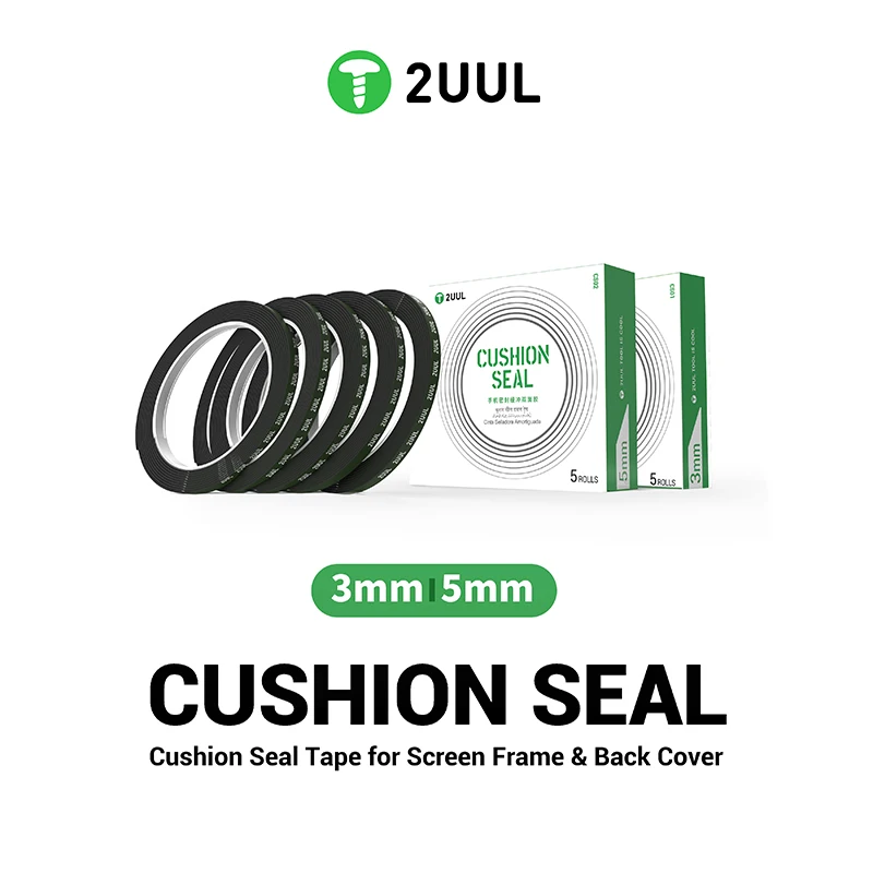 

2UUL CS01 CS02 3MM/5MM Cushion Seal-Cushion Seal Tape for Screen Frame Back Cover for Phone Repair Sealing Tape